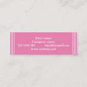 Rosa Streifen Mini Visitenkarte (Rückseite)