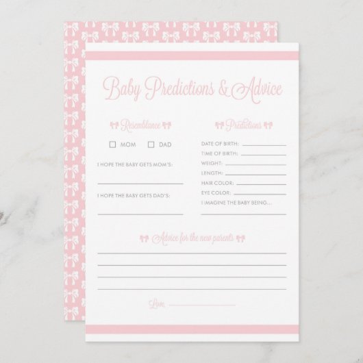 Rosa Streifen mit Bow Baby Shooting Predictive Gam (Vorne/Hinten)