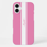 Rosa Streifen Mit Monogramm Girly Chic