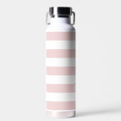 Rosa Streifen mit Namen oder Monogramm Set Trinkflasche (Vorne)