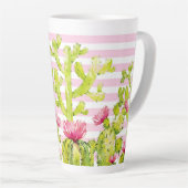 Rosa Streifen mit spitzen Birnen Kakteen Wasserfar Milchtasse (Rechte Ecke)