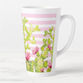 Rosa Streifen mit spitzen Birnen Kakteen Wasserfar Milchtasse (Rechts)