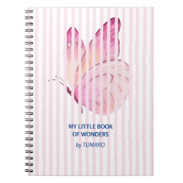 Rosa Streifen mit verstecktem Schmetterling Notizblock