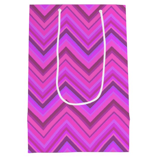 Rosa Streifen Mittlere Geschenktüte (Rückseite)