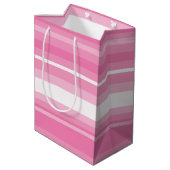 Rosa Streifen Mittlere Geschenktüte (Rückseite Schrägansicht)