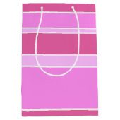 Rosa Streifen Mittlere Geschenktüte (Vorderseite)
