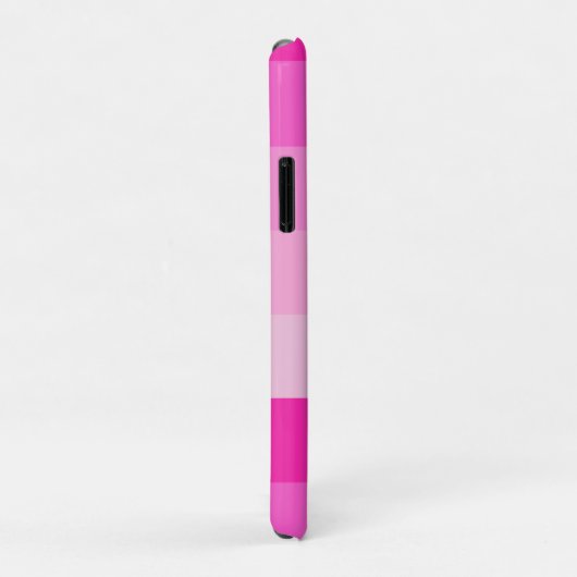 Rosa Streifen Moderne und feminine Monogrammbezeic Case-Mate iPhone Hülle (Hinten/Rechts)