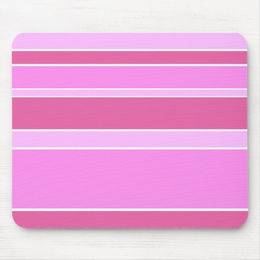 Rosa Streifen Mousepad (Vorne)