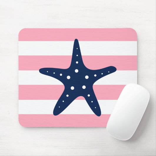 Rosa Streifen Mousepad (Mit Mouse)