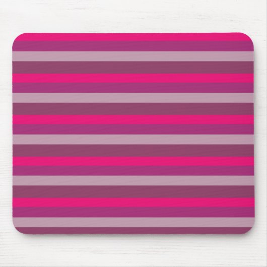 Rosa Streifen Mousepad (Vorne)