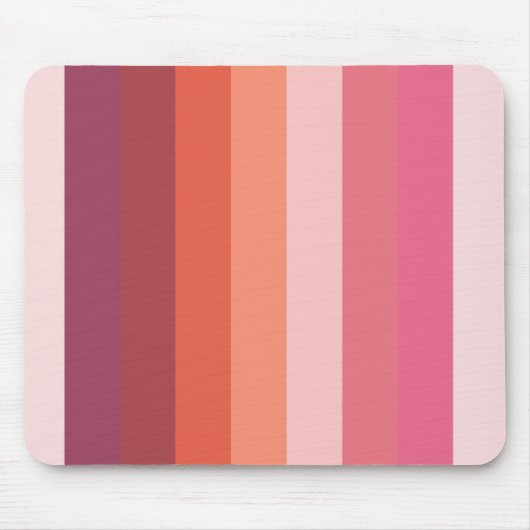 Rosa Streifen Mousepad (Vorne)