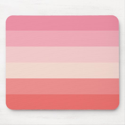 Rosa Streifen Mousepad (Vorne)