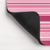 Rosa Streifen Mousepad (Ecke)