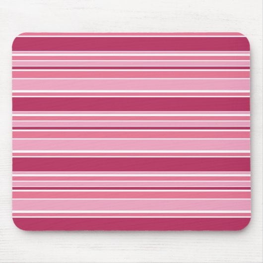 Rosa Streifen Mousepad (Vorne)