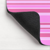 Rosa Streifen Mousepad (Ecke)