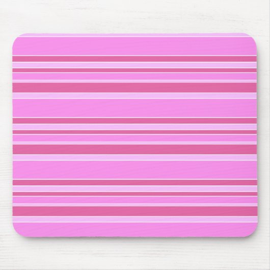 Rosa Streifen Mousepad (Vorne)