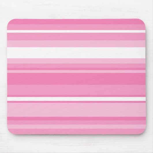 Rosa Streifen Mousepad (Vorne)