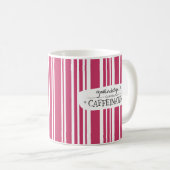 Rosa Streifen<Name>ist derzeit kaffeinierend Kaffeetasse (VorderseiteRechts)