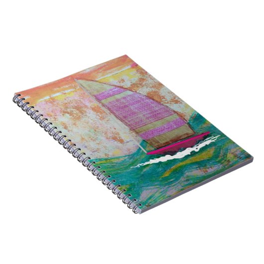 Rosa Streifen Notizblock (Rechte Seite)