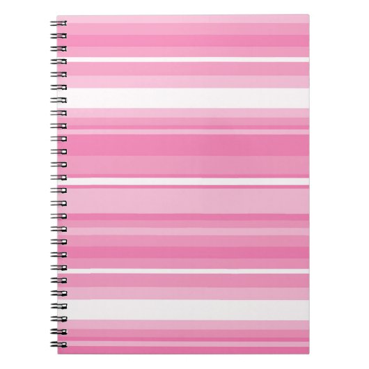 Rosa Streifen Notizblock (Vorderseite)