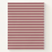Rosa Streifen Notizbuch (Rückseite)