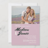 Rosa Streifen | Paare Dusche Einladungen (Vorderseite)