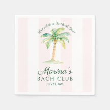 Rosa Streifen Palm Beach Bach Club Junggesellinnen