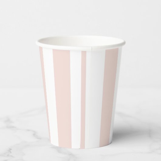 Rosa Streifen Pappbecher (Rechts)