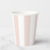Rosa Streifen Pappbecher (Vorderseite)