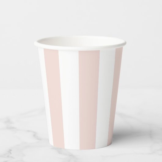 Rosa Streifen Pappbecher (Vorderseite)