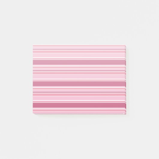 Rosa Streifen Post-it Klebezettel (Vorderseite)