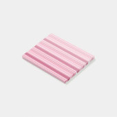 Rosa Streifen Post-it Klebezettel (angewinkelt)