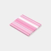 Rosa Streifen Post-it Klebezettel (angewinkelt)