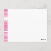 Rosa Streifen Postkarte (Rückseite)
