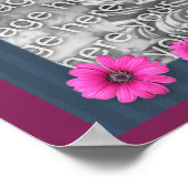 Rosa Streifen Rahmen gestalten Ihr eigenes Foto Poster (Ecke)