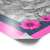 Rosa Streifen Rahmen Vorlage Fotodruck (Ecke)