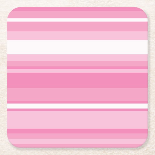 Rosa Streifen Rechteckiger Pappuntersetzer (Vorderseite)