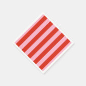 Rosa Streifen Retro Serviette (Ecke)