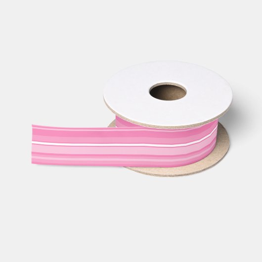 Rosa Streifen Satinband (Spule)