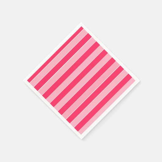 Rosa Streifen Serviette (Ecke)