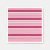 Rosa Streifen Serviette (Vorderseite)