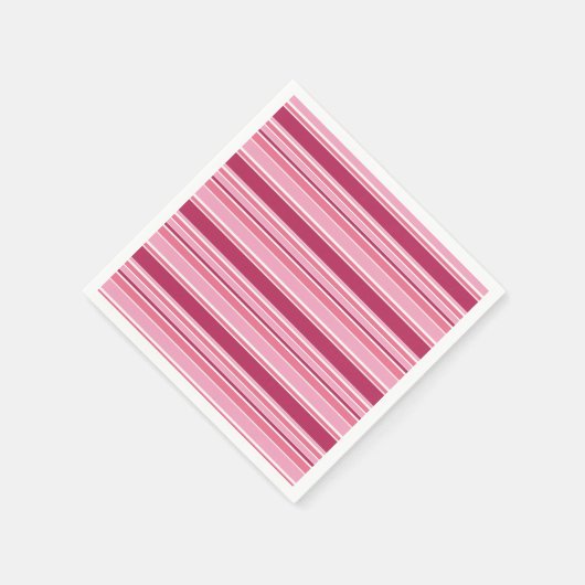 Rosa Streifen Serviette (Ecke)