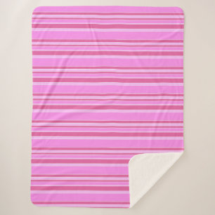 Rosa Streifen Sherpadecke