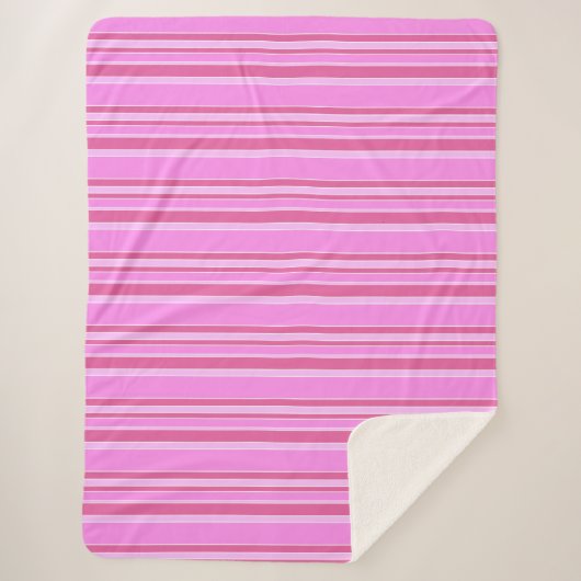 Rosa Streifen Sherpadecke (Vorderseite)