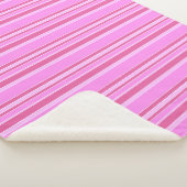 Rosa Streifen Sherpadecke (3/4)