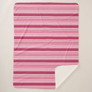 Rosa Streifen Sherpadecke