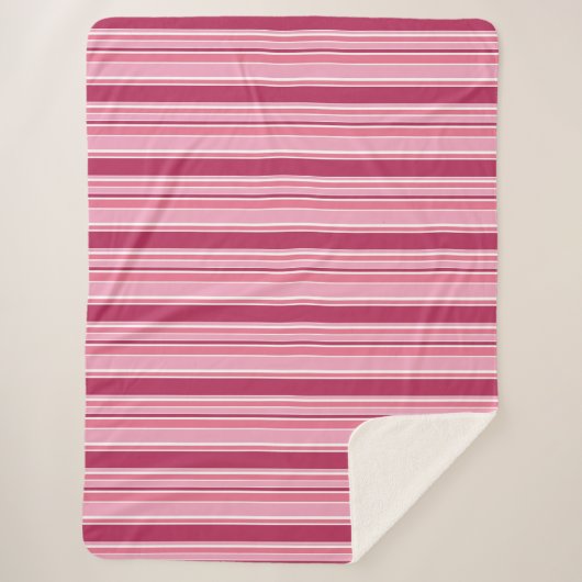 Rosa Streifen Sherpadecke (Vorderseite)