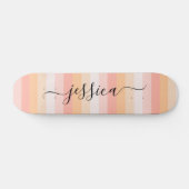 Rosa-Streifen-Skriptname Skateboard (Horizontal)