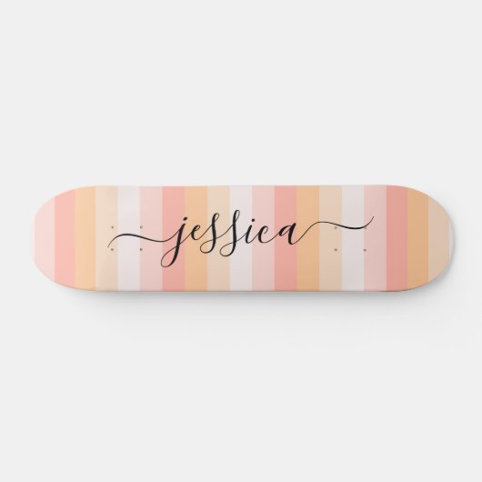 Rosa-Streifen-Skriptname Skateboard (Horizontal)