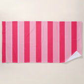 Rosa Streifen Strandtuch (Vorderseite)